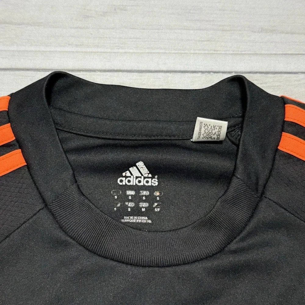 adidas Predator Shirt Mens S Black Red ClimaLite Short Sleeve Soccer Football